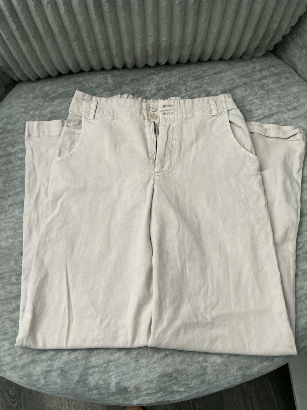 Women's Wide Leg Pants in Light Cream - Comfortable Everyday Style